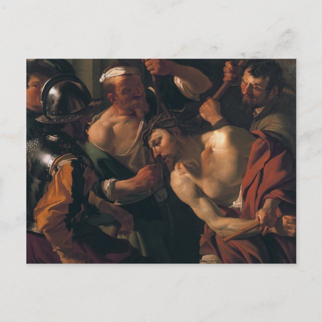 Carte postale Jésus Christ w. la Couronne des épin (Devant)