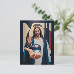 Carte Postale Jésus dans l'élégance néo-cubiste Mur Abstrait mod
