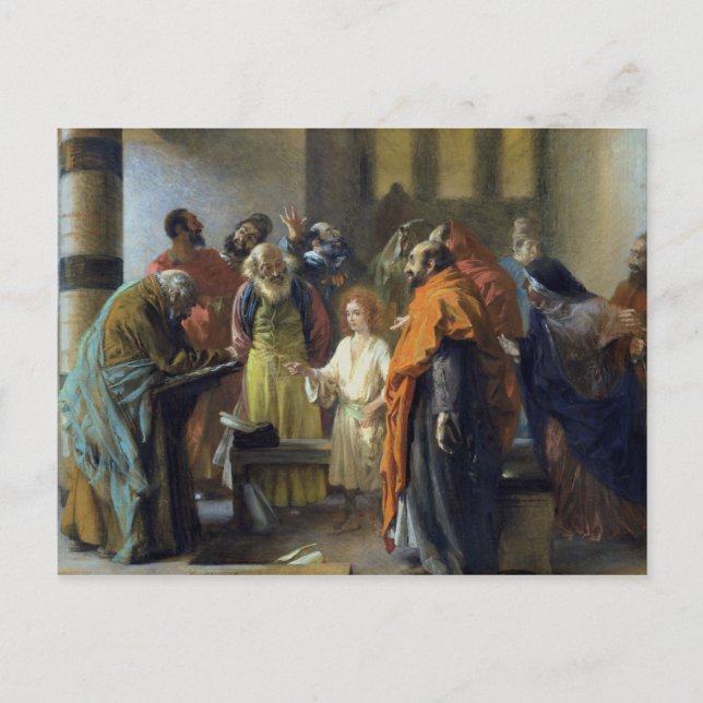 Carte Postale Jésus de douze ans dans le Temple, 1851 (Devant)