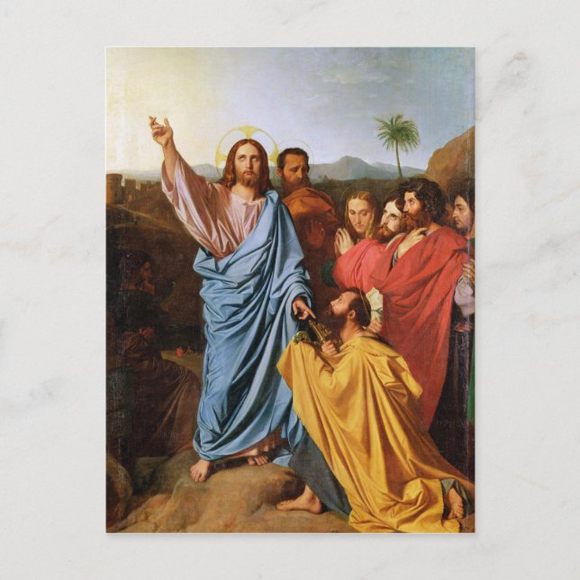 Carte Postale Jésus de retour des clés à saint Pierre, 1820 (Devant)
