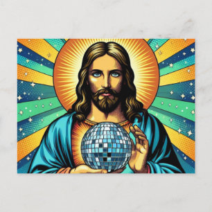 Carte postale Jesus disco !