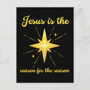 Carte Postale Jésus est la raison de la croix de Noël de saison