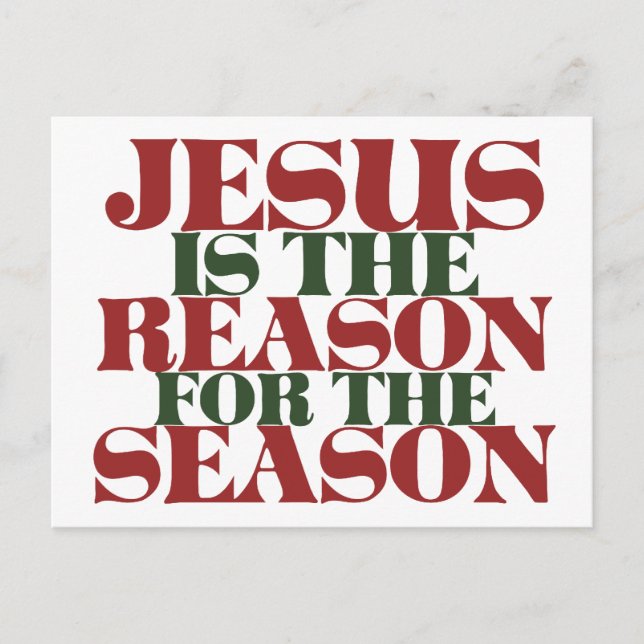 Carte Postale Jésus est la raison de la saison (Devant)