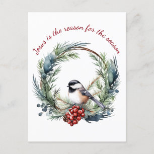 Carte Postale JÉSUS EST LA RAISON DE LA SAISON Citation de Noël