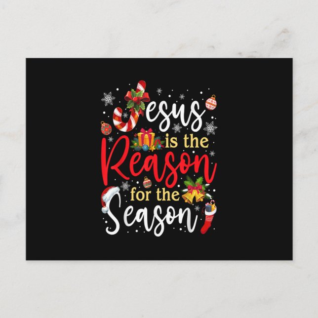 Carte Postale Jésus Est La Raison De La Saison Noël Drôle (Devant)