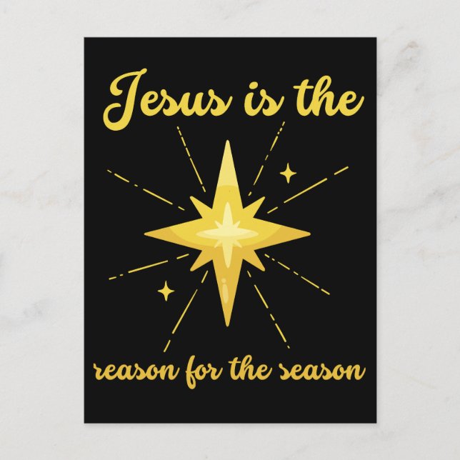 Carte Postale Jésus est la raison de la saison Noël Jésus (Devant)