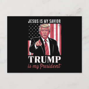 Carte Postale Jésus Est Mon Sauveur Trump Est Mon Élection À La 