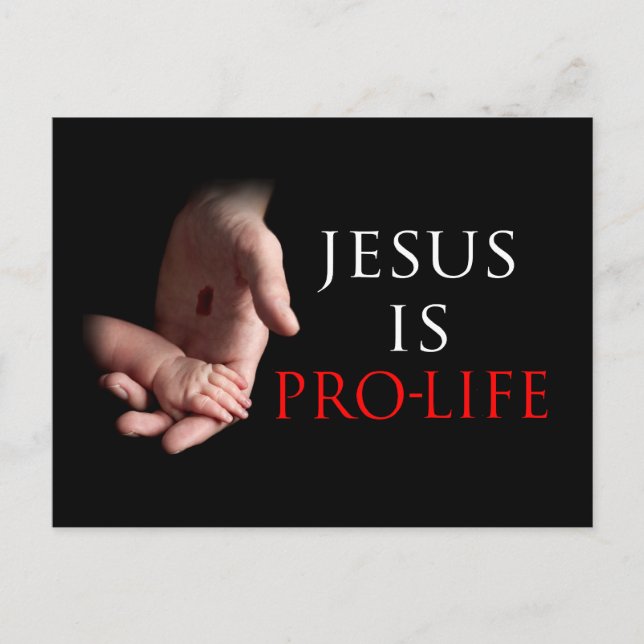 Carte Postale Jésus Est Pro-Vie (Devant)