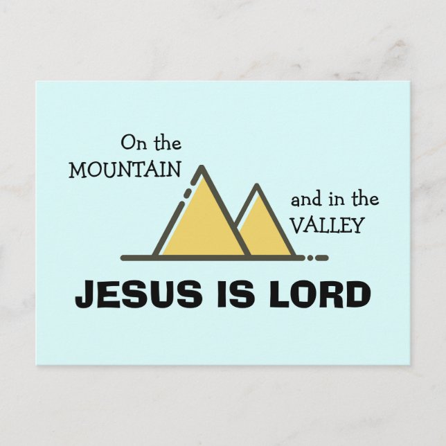 Carte Postale JÉSUS EST SEIGNEUR | Encouragement chrétien (Devant)