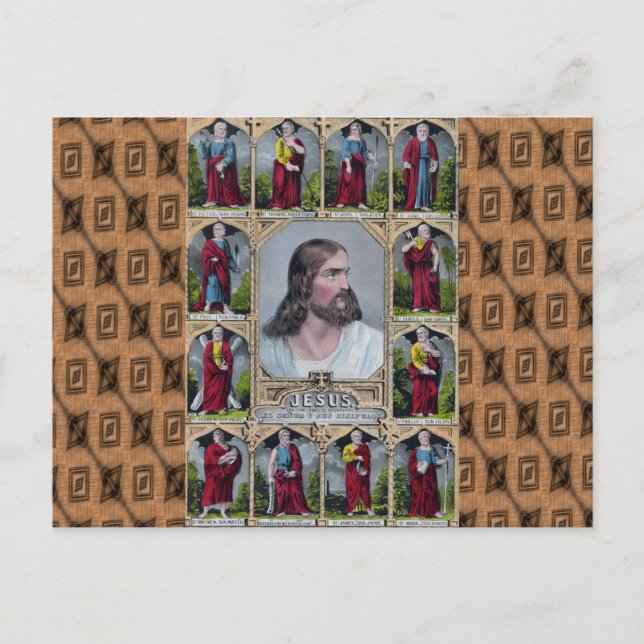 Carte Postale Jésus et les 12 Apôtres (Devant)
