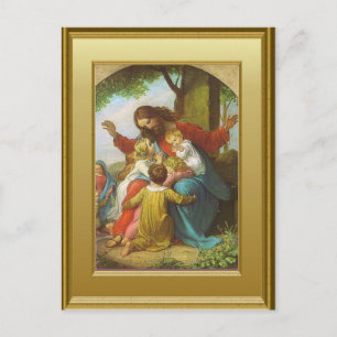 Carte Postale Jésus et les enfants
