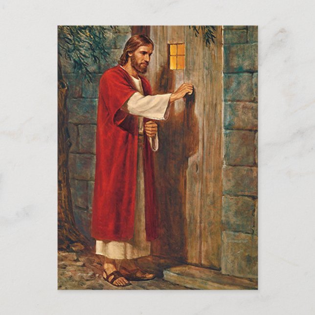 Carte Postale Jésus Frappe À La Porte (Devant)