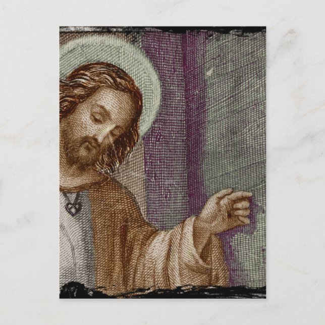 Carte Postale Jésus frappe à la porte (Devant)