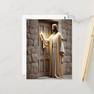 Carte Postale Jésus frappe à la porte du lever du soleil
