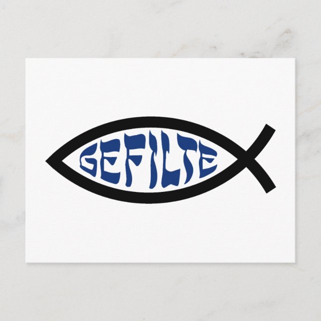 Carte Postale Jesus Gefilte Fish - Humour de la Pâque juive (Devant)