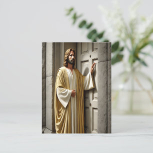 Carte Postale Jésus invite à la porte antique