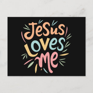Carte Postale Jesus Love Me - Design vintage