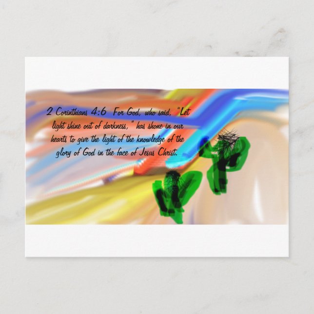 Carte Postale Jésus lumière du monde (Devant)