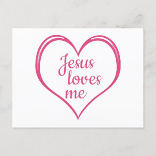Carte Postale JÉSUS M'AIME dans le coeur