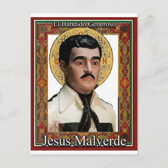 Carte Postale Jesus Malverde, Le Bandit Généreux (Devant)