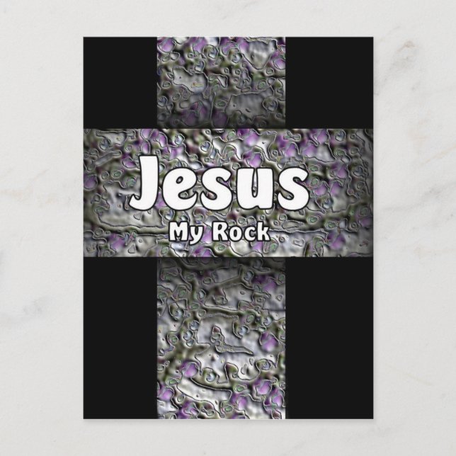 Carte Postale Jésus Mon Rocher (Devant)