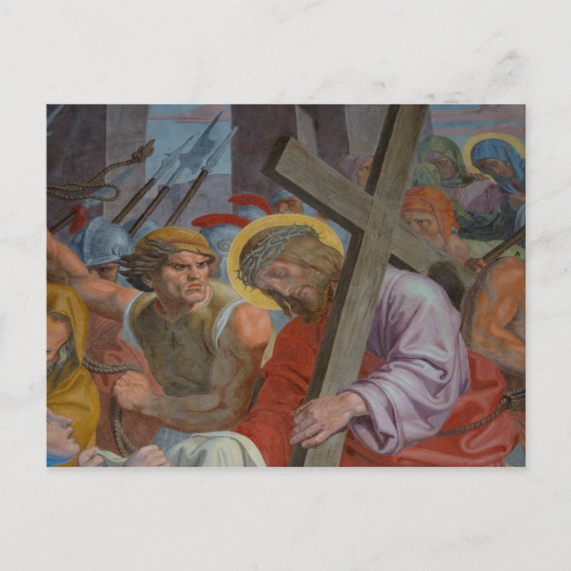 Carte Postale Jésus Portant La Croix (Devant)