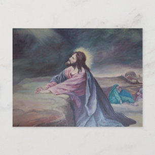 Carte Postale Jésus priant à Gethsemane