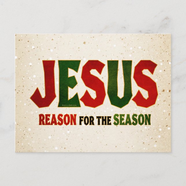 Carte Postale Jésus Raison de la saison (Devant)