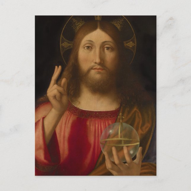Carte Postale Jesus Salvator mundi Andrea Previtali CC0986 (Devant)