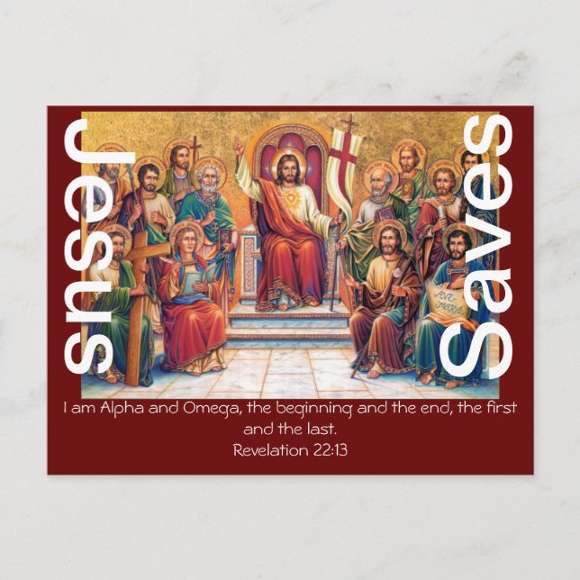 Carte Postale Jésus Sauvons La Foi Bénédiction Bible Aimer Agnea (Devant)