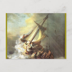 Carte Postale Jésus sur la mer de Galilée, Israël