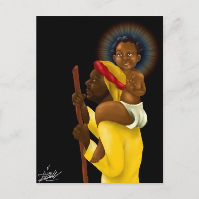 Carte Postale Jésus sur les épaules de Joseph (Devant)