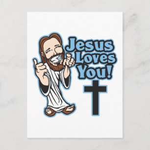 Carte Postale Jésus t'aime