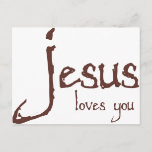 Carte Postale Jésus t'aime
