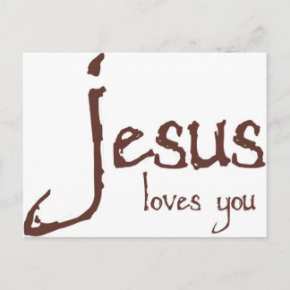 Carte Postale Jésus t'aime