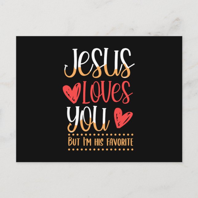 Carte Postale Jésus t'aime Dieu Religion Eglise Cadeau catholiqu (Devant)