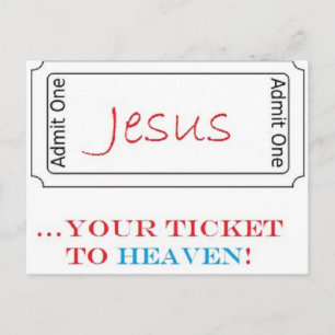 Carte Postale Jésus...Ton billet au Ciel !