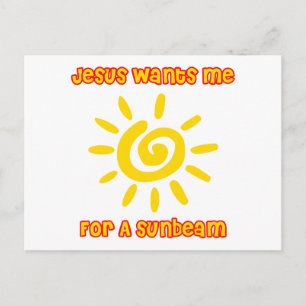 Carte Postale Jésus veut que je sois pour un rayon de soleil