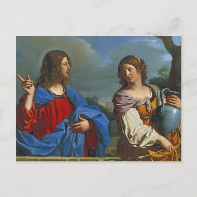 Carte Postale Jesus y la Samaritana en el pozo (Devant)