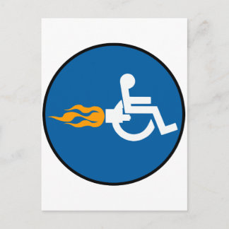 Carte Postale Jet fauteuil roulant