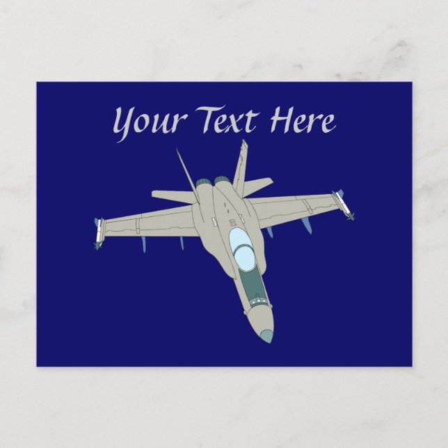 Carte Postale Jet Fighter F18 Hornet (Devant)