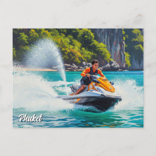 Carte Postale Jet Ski à Phuket Patong Beach Thaïlande Travel