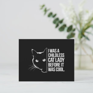 Carte Postale J'Étais une dame de chat sans enfant avant qu'il n