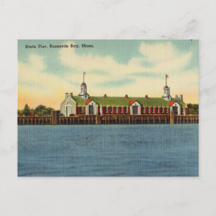Carte Postale Jetée d'état vintage, Buzzards Bay, Massachusetts