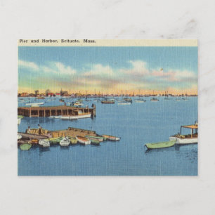 Carte Postale Jetée et port, Scituate, Massachusetts