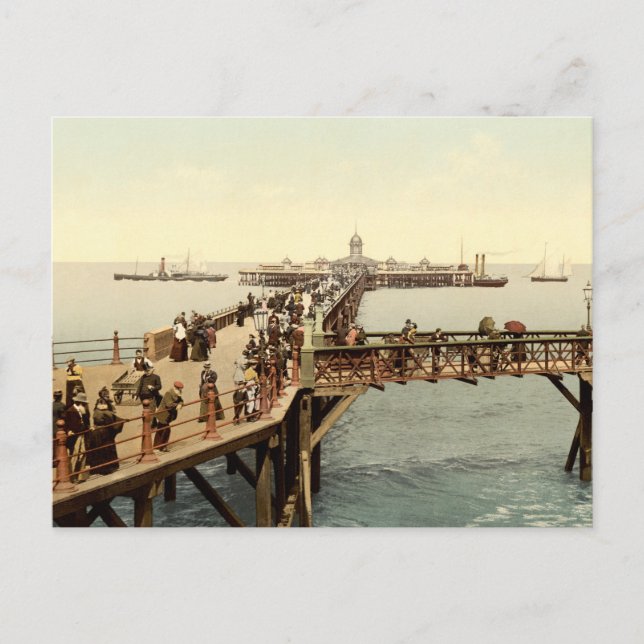 Carte Postale Jetty victorienne 1890 à Margate Kent (Devant)