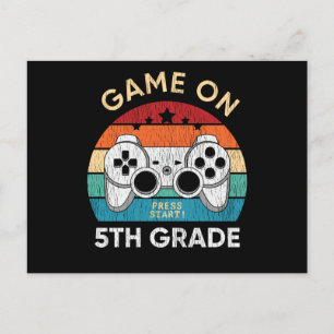Carte Postale Jeu activé 5e année Cadeau de rentrée scolaire pou