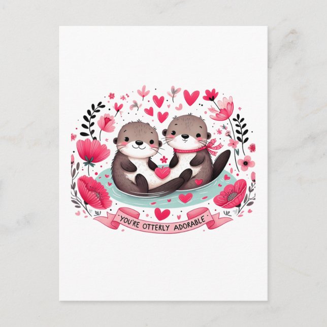 Carte Postale Jeu adorable Otter (Devant)