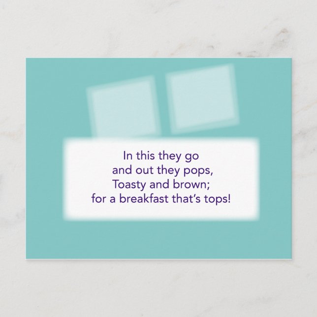 Carte Postale Jeu de chasse au trésor - indice #4 - grille-pain (Devant)