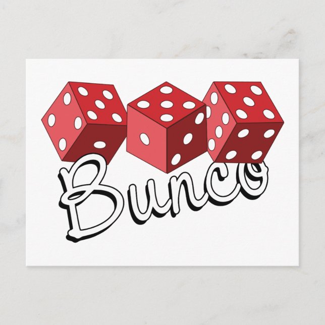 Carte Postale Jeu de dés Bunco (Devant)